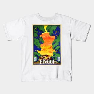 FIUGGI ITALY ENIT Vintage Travel Advertisement by Tito Corbella Lithograph Kids T-Shirt